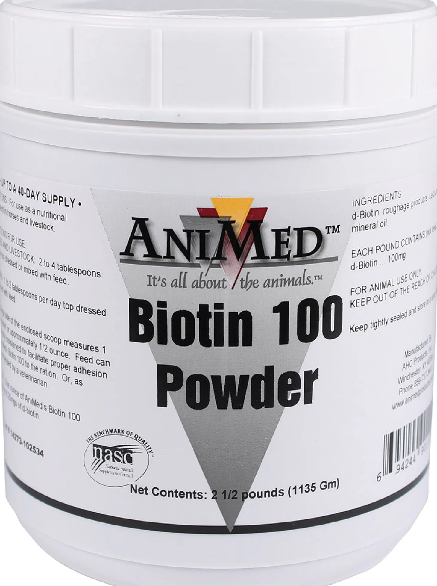 AniMed™ Biotin 100 Powder - 2.5 lb