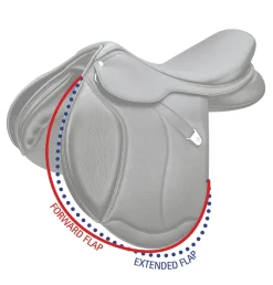 Bates Caprilli Close Contact Saddle with Extended Flap