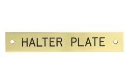 Brass Halter Nameplate - 3 lines