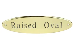 Brass Raised Oval Nameplate