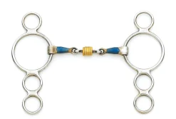 Centaur® Blue Steel Double-Jointed Disc 3-Ring Gag Bit