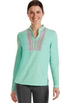CoolBlast® 100 Ladies’ Notch-V Long Sleeve Top