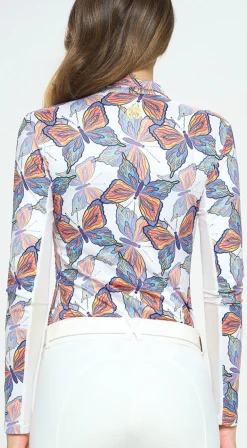 Dancing Equestrian Spring Butterfly Long Sleeve Shirt