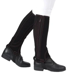 Dublin® Children's Easy-Care Contrast Stitch Half Chaps