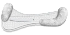 E.A. Mattes Platinum EWWA Sheepskin Dressage Half Pad with Rear Trim