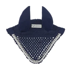Equine Couture™ Fly Bonnet with Piping and Crystals