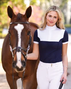 Equisite Genevieve Short-Sleeve Show Shirt