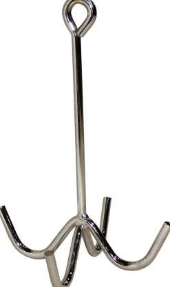 Four-Prong Chrome Metal Tack Hook