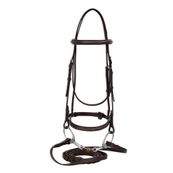 HDR Advantage Fancy Raised Snaffle Bridle with Laced Reins