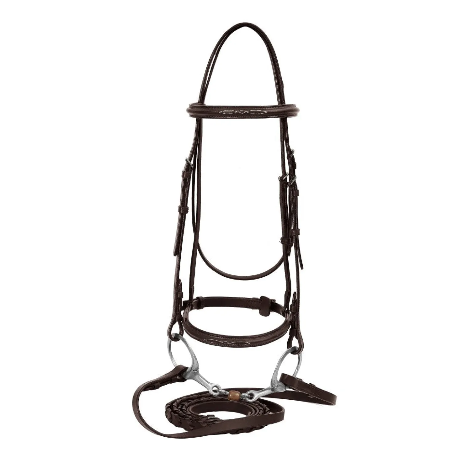 HDR Advantage Fancy Raised Snaffle Bridle with Laced Reins