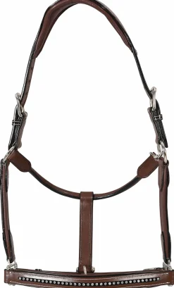 Henri de Rivel Padded Leather Crystal Halter