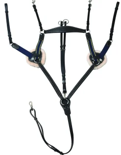 Henri de Rivel Pro 5-Point Elastic Breastplate Martingale with Running Attachment