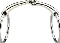 Herm Sprenger® Dynamic RS Sensogan® Single Joint Bradoon - 14mm mouth; 55mm rings