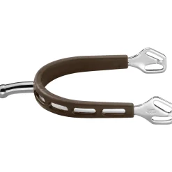 Herm Sprenger® Ultra Fit Brown Grip Small Round Rowel Spurs