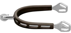 Herm Sprenger® Ultra Fit Brown Grip Small Round Rowel Spurs