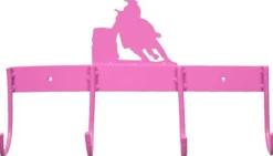 4-Hook Flat Tack Rack with Barrel Horse Silhouette