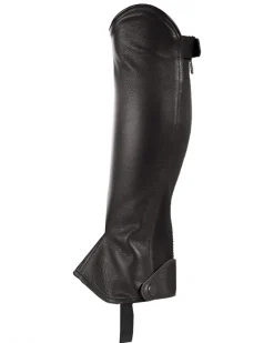 Horze Kids’ Synthetic Leather Half Chaps with Elastic