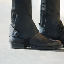 Horze Leather Half Chaps with Elastic