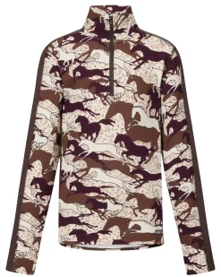 Kerrits® Kids’ Plush Printed Fleece Half-Zip Top