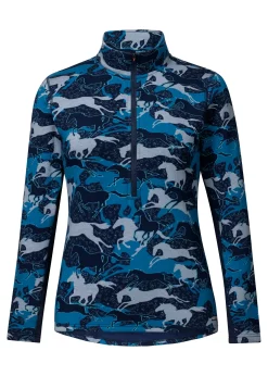 Kerrits® Ladies’ Plush Printed Fleece Half-Zip Top