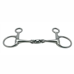 Metalab Baucher Double-Jointed with Oval Link Eggbutt Snaffle Bit - 16mm