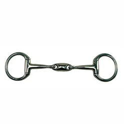 Metalab Double-Jointed Bradoon with Oval Link Eggbutt Snaffle-14mm