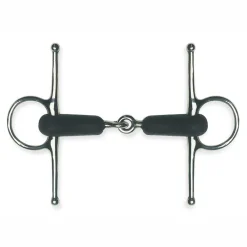 Metalab Jointed Rubber Full Cheek Snaffle Bit