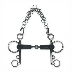 Metalab Solid Jointed Rubber Pelham Bit