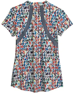 Noble Equestrian™ Ladies’ Erin Mandarin Short Sleeve Print Top