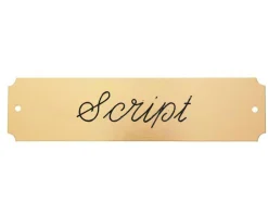 Notched Brass Stall Plate - 1 or 2 lines