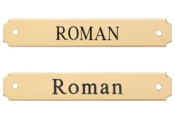 Notched Corner Halter Nameplate - 1 or 2 lines