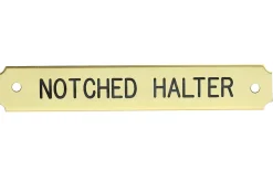 Notched Corner Halter Nameplate - 1 or 2 lines