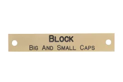 Notched Corner Halter Nameplate - 3 lines
