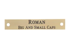 Notched Corner Halter Nameplate - 3 lines