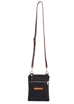 Perri’s® Champion Crossbody Bag with Leather Accents and Nameplate