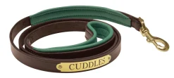 Perri’s® Padded Leather Nameplate Dog Leash