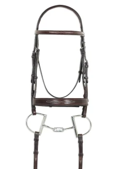 Pessoa® Pro Fancy-Stitched Wide Nose Bridle