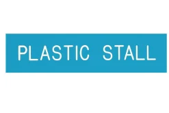 Plastic Stall Plate - 3 lines
