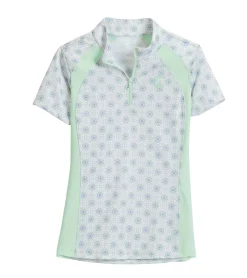 Riding Sport™ Kids’ Airflow Quarter-Zip Print Short Sleeve Shirt