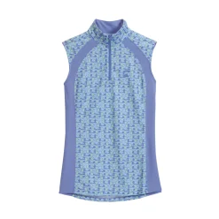 Riding Sport™ Ladies’ Airflow Quarter-Zip Print Sleeveless Shirt