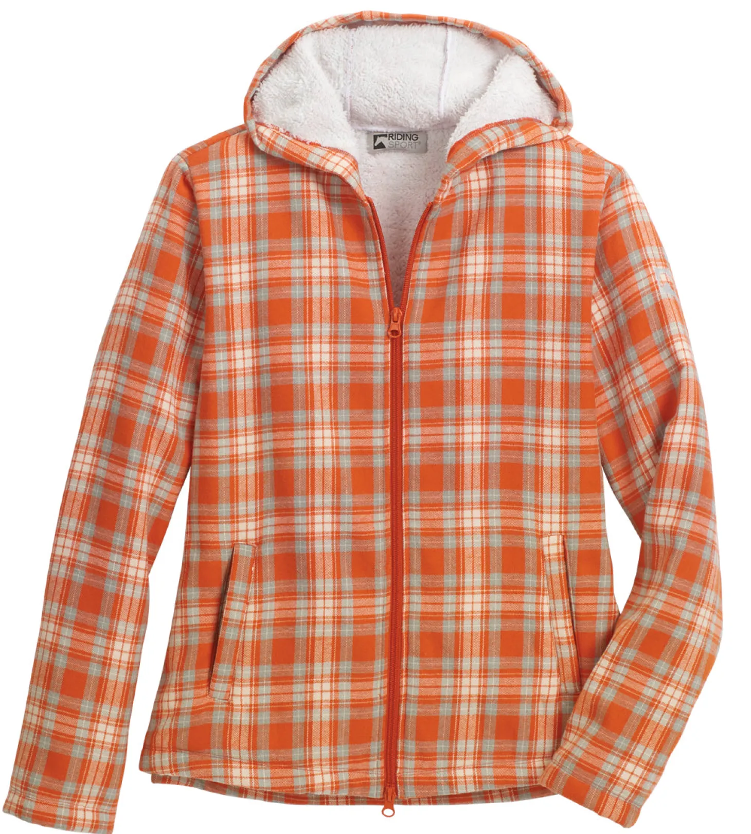 Riding Sport™ Ladies’ Lancaster Sherpa-Lined Flannel Hoodie