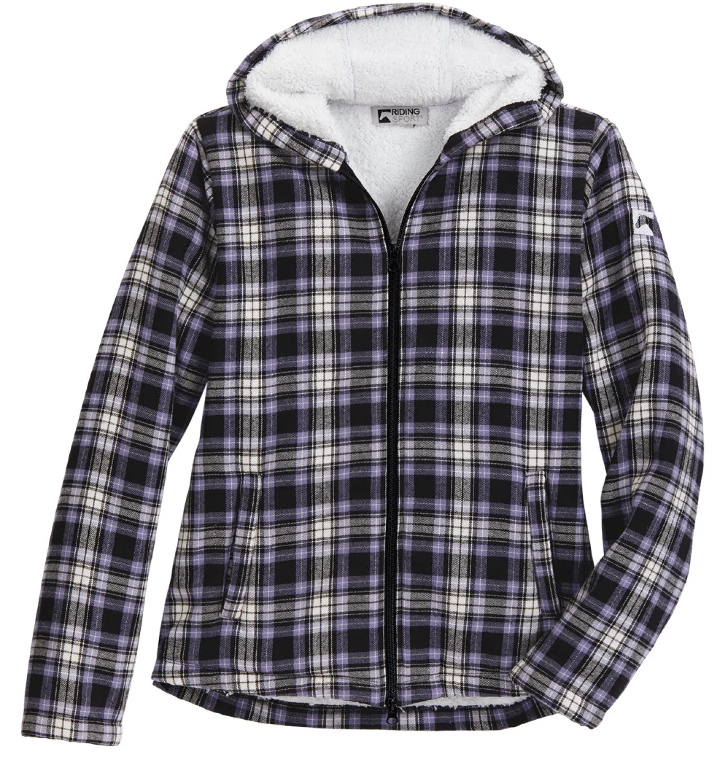 Riding Sport™ Ladies’ Lancaster Sherpa-Lined Flannel Hoodie