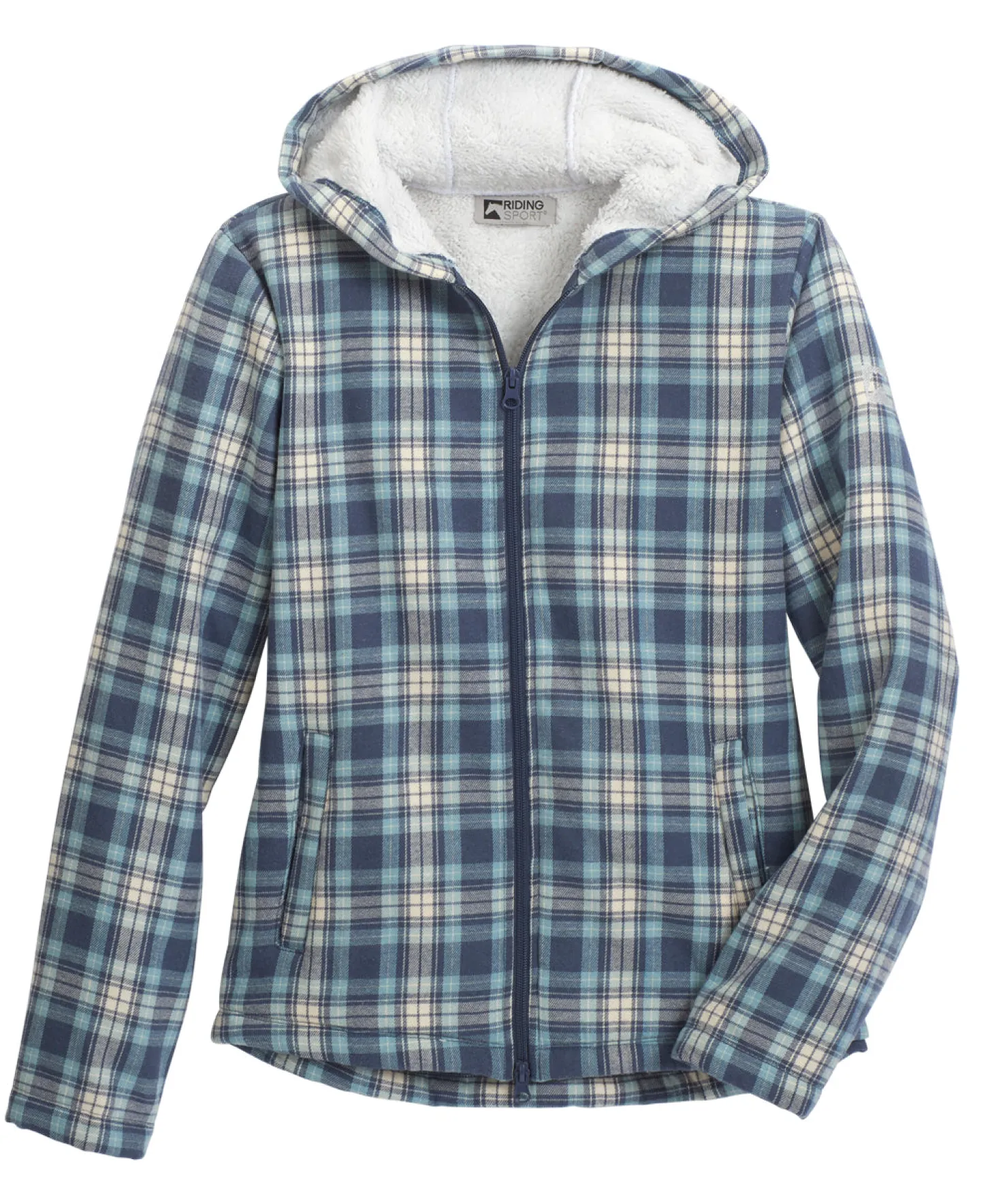 Riding Sport™ Ladies’ Lancaster Sherpa-Lined Flannel Hoodie