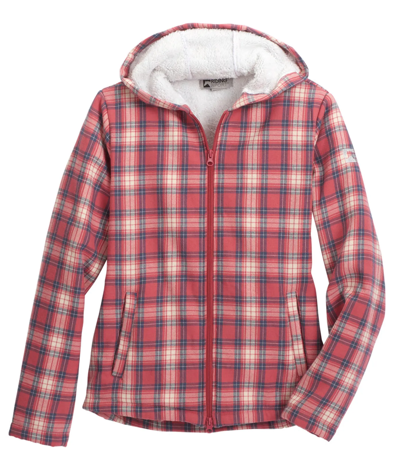 Riding Sport™ Ladies’ Lancaster Sherpa-Lined Flannel Hoodie