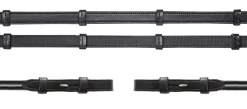 Schockemöhle Rolled Leather Rubber-Lined Reins with Stops