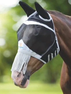 Shires Fine Mesh Fly Mask (Ears & Nose Fringe)