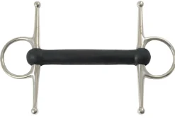 Shires Full Cheek Bit with Flexible Rubber Mullen Mouth