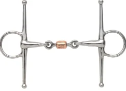 Shires Full Cheek Snaffle with Copper Roller