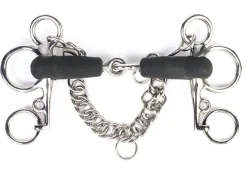 Shires Jointed Short Shank Rubber Pelham Bit