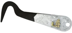 Showman® Brown Steel & Engraved Silver Hoof Pick